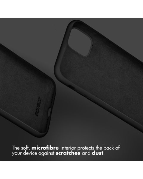 Liquid Silicone Backcover iPhone 13 Mini - Schwarz