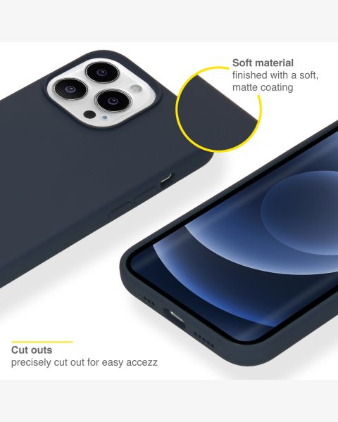 Liquid Silikoncase für das iPhone 13 Pro - Dunkelblau