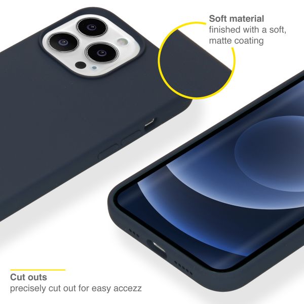 Liquid Silikoncase für das iPhone 13 Pro - Dunkelblau