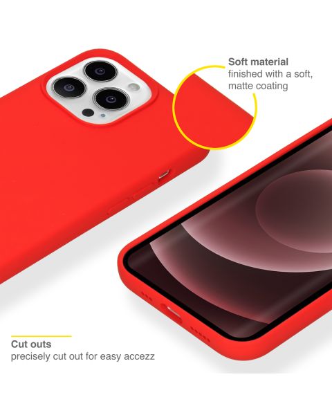 Liquid Silikoncase für das iPhone 13 Pro Max - Rot