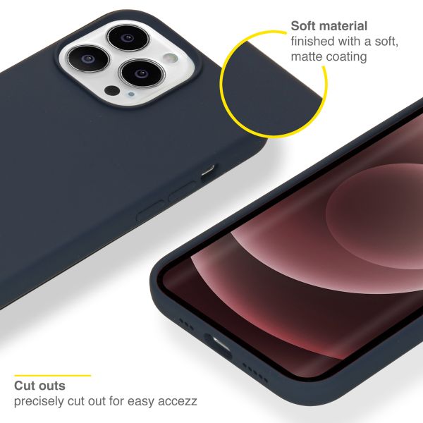 Liquid Silikoncase für das iPhone 13 Pro Max - Dunkelblau