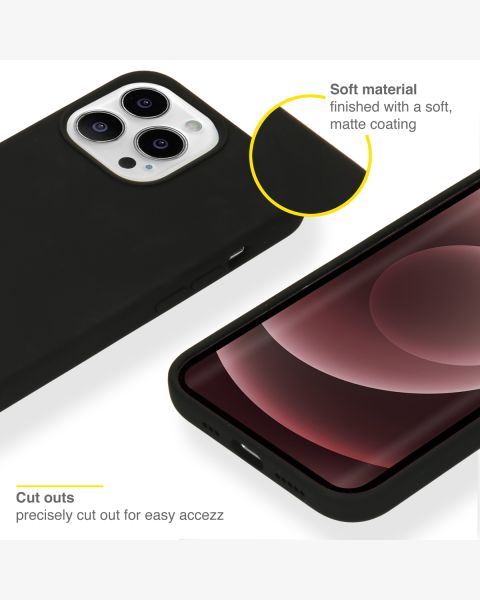 Liquid Silikoncase für das iPhone 13 Pro Max - Schwarz