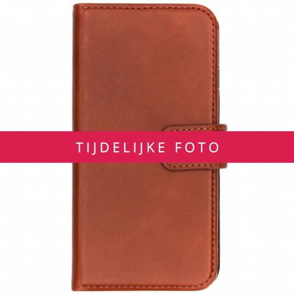 Echt Lederen Booktype iPhone 5.4 - Lichtbruin - Lichtbruin / Light Brown