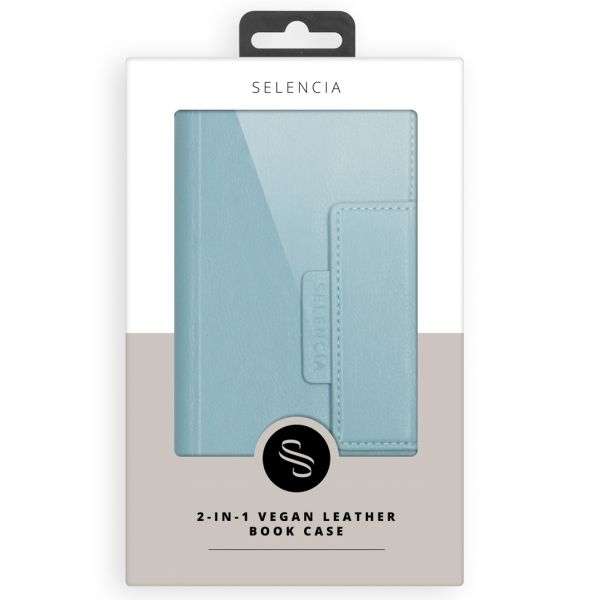Selencia 2-in-1 Uitneembare Vegan Lederen Bookcase iPhone 13 - Blauw / Blau / Blue