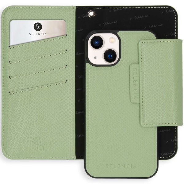 Llyr 2-in-1 Uitneembare Slang Bookcase iPhone 13 - Groen / Green