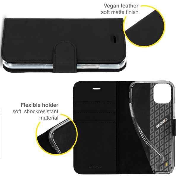 Wallet TPU Klapphülle für das iPhone 13 Pro - Schwarz