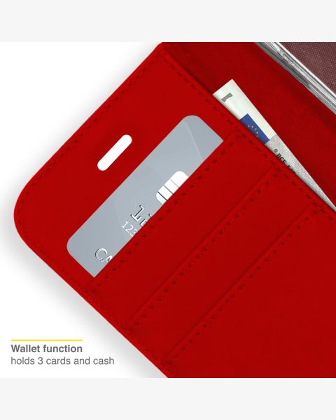 Wallet TPU Klapphülle für das iPhone 13 Pro - Rot