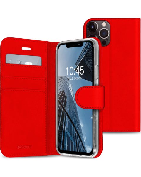 Wallet TPU Klapphülle für das iPhone 13 Pro Max - Rot