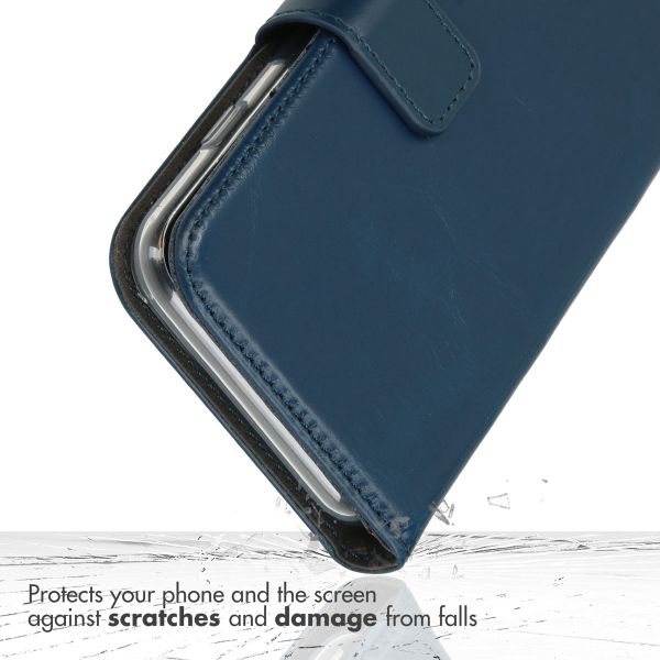 Luxuriöse 2-in-1-Portemonnaie-Klapphülle Leder für das iPhone 13 - Blau