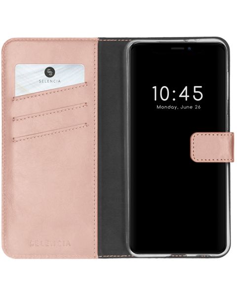 Echtleder Klapphülle für das iPhone 13 - Rosa