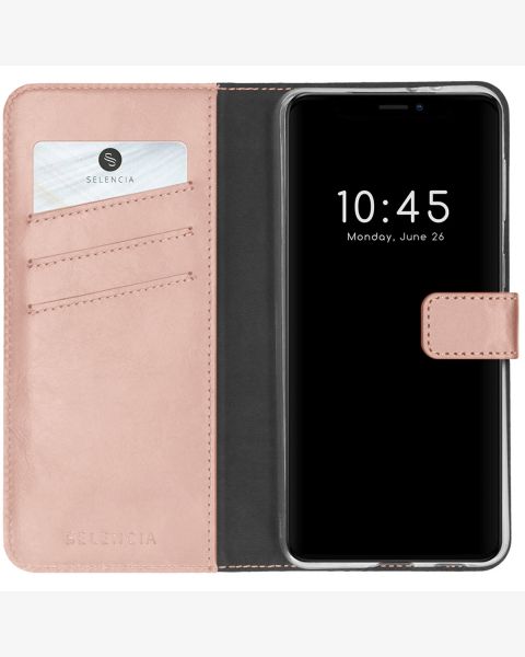 Echtleder Klapphülle für das iPhone 13 Pro - Rosa