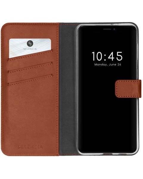 Echtleder Klapphülle für das iPhone 13 Pro - Hellbraun