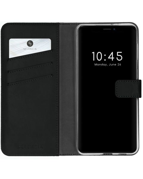 Echtleder Klapphülle für das iPhone 13 Pro Max - Schwarz