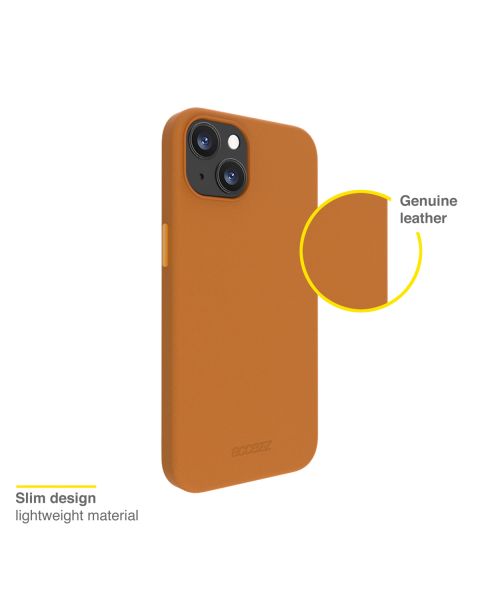 Leather Backcover mit MagSafe für das iPhone 13 Mini - Braun