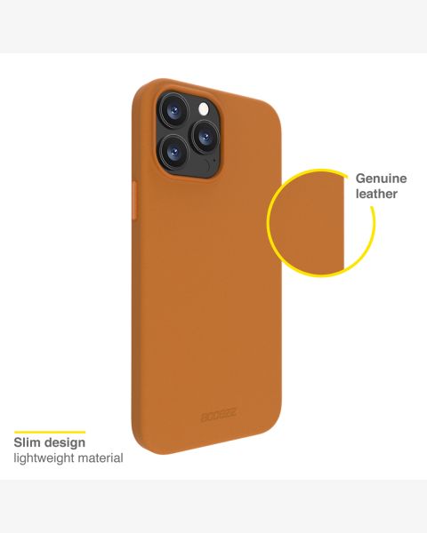 Accezz Leather Backcover met MagSafe iPhone 13 Pro - Bruin / Braun  / Brown