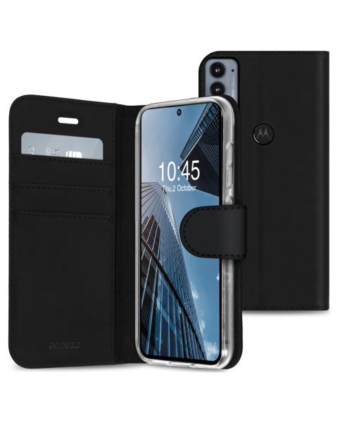 Wallet TPU Klapphülle für das Motorola Edge 20 - Schwarz