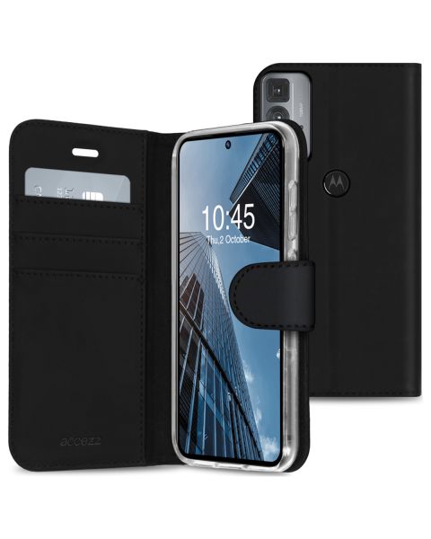 Wallet TPU Klapphülle für das Motorola Edge 20 Pro - Schwarz