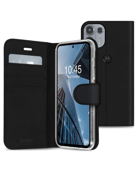 Wallet TPU Klapphülle für das Motorola Edge 20 Lite - Schwarz