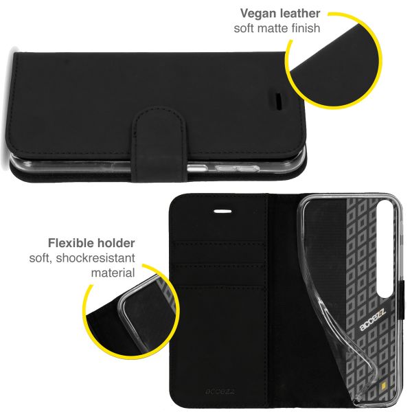 Accezz Wallet Softcase Bookcase Xiaomi Mi 10 (Pro) - Zwart / Schwarz / Black