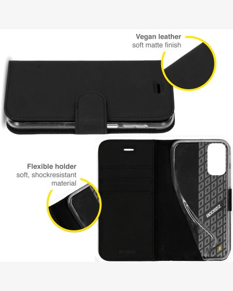 Accezz Wallet Softcase Bookcase Xiaomi Redmi Note 10 (5G) - Zwart / Schwarz / Black