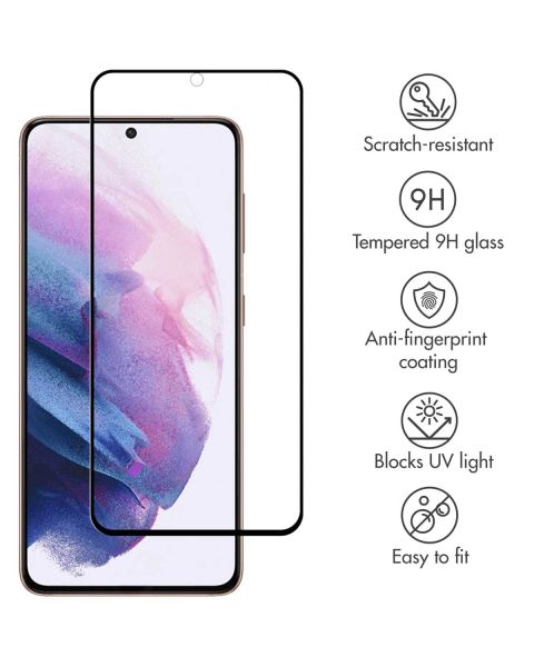 Premium Screen Protector aus gehärtetem Glas für das Samsung Galaxy S22 Plus / S23 Plus - Schwarz