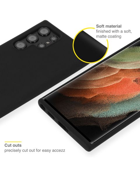 Liquid Silikoncase für das Samsung Galaxy S22 Ultra - Schwarz
