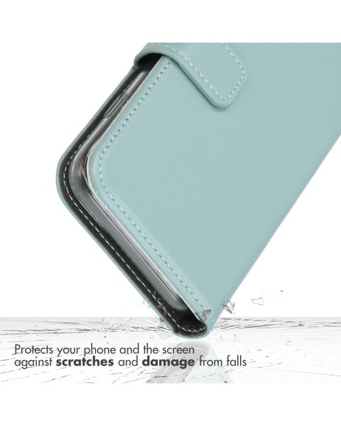 Selencia Echt Lederen Bookcase Samsung Galaxy A13 (5G) / A04s - Air Blue