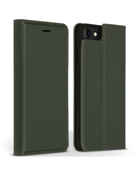 Premium Leather Slim Klapphülle für das iPhone SE (2022 / 2020) / 8 / 7 / 6(s) - Grün