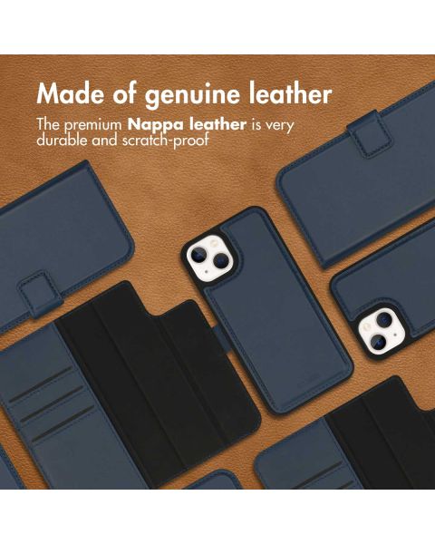 Premium Leather 2 in 1 Klapphülle für das iPhone 13 - Dunkelblau