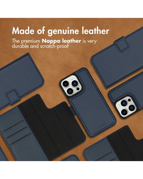 Premium Leather 2 in 1 Klapphülle für das iPhone 13 Pro - Dunkelblau