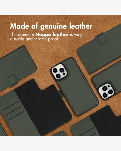 Premium Leather 2 in 1 Klapphülle für das iPhone 13 Pro Max - Grün