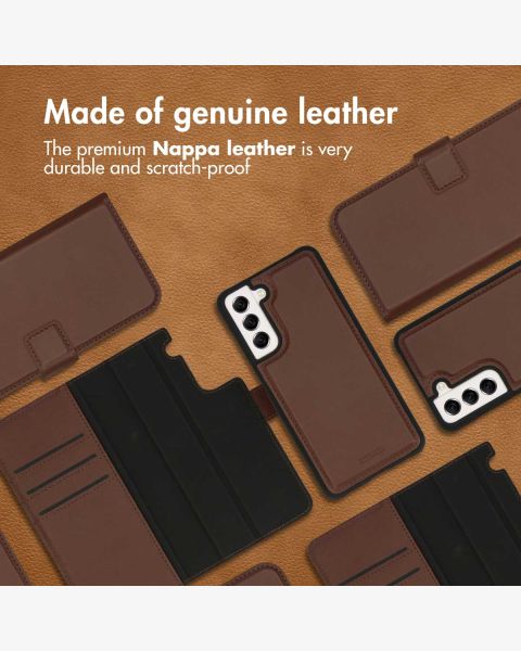 Accezz Premium Leather 2 in 1 Wallet Bookcase Samsung Galaxy S21 FE - Bruin / Braun  / Brown