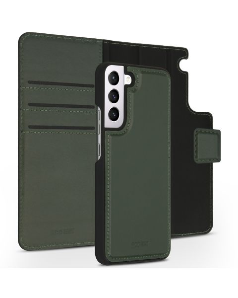 Premium Leather 2 in 1 Klapphülle für das Samsung Galaxy S22 - Grün