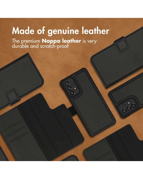 Premium Leather 2 in 1 Klapphülle für das Samsung Galaxy A33 - Schwarz