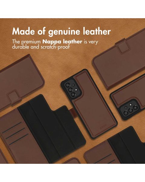 Premium Leather 2 in 1 Klapphülle für das Samsung Galaxy A33 - Braun