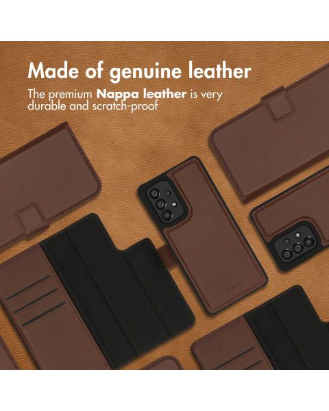 Premium Leather 2 in 1 Klapphülle für das Samsung Galaxy A53 - Braun