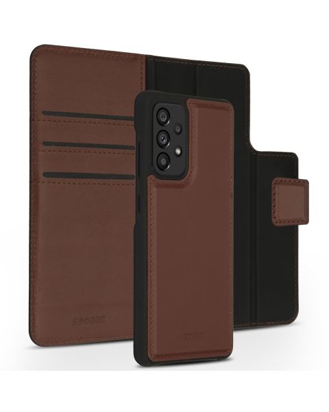 Premium Leather 2 in 1 Klapphülle für das Samsung Galaxy A52(s) (5G/4G) - Braun