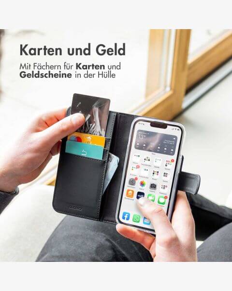 Wallet TPU Klapphülle für das Oppo A96 - Schwarz