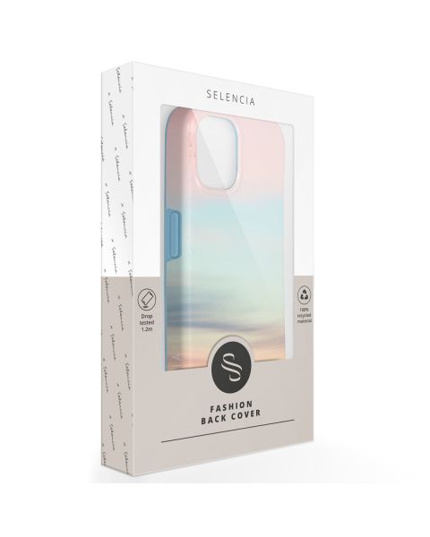Aurora Fashion Back Case für das iPhone 13 - Strapazierfähige Hülle - 100 % recycelt - Sky Sunset Multicolor