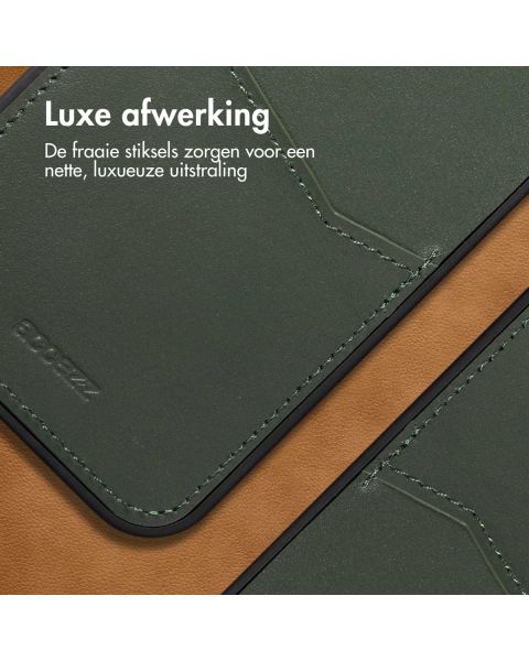 Accezz Premium Leather Card Slot Backcover iPhone 13 Pro - Groen / Grün  / Green