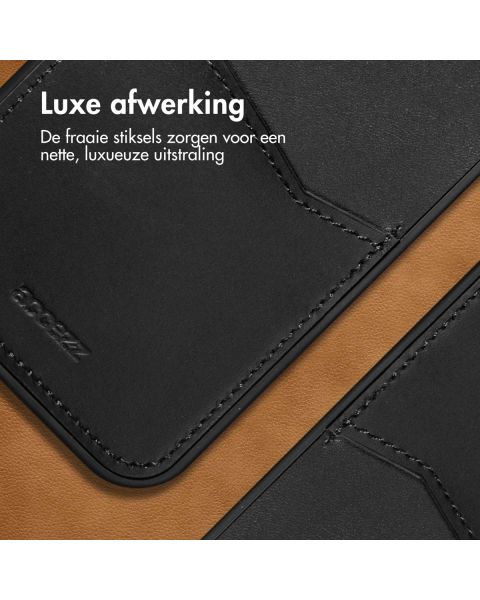 Premium Leather Card Slot Back Cover für das Samsung Galaxy S22 Ultra - Schwarz