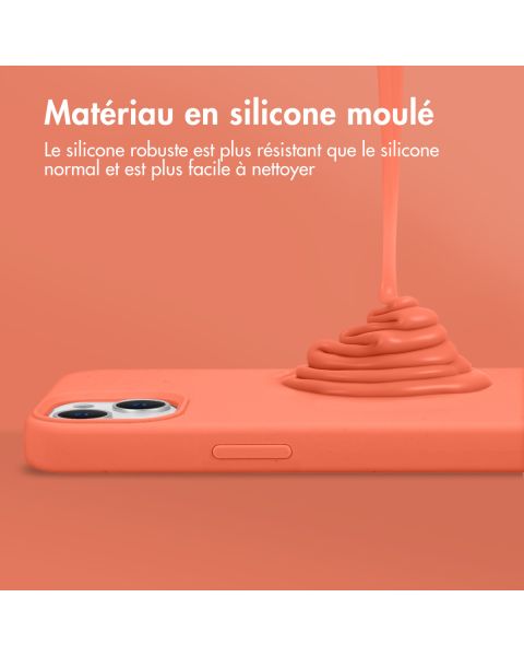 Liquid Silikoncase mit MagSafe für das iPhone 14 - Nektarine
