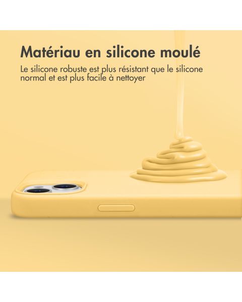 Liquid Silikoncase mit MagSafe für das iPhone 14 - Gelb
