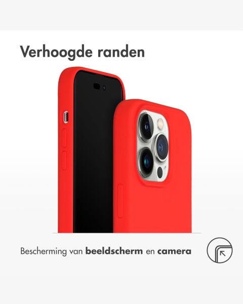 Liquid Silikoncase mit MagSafe für das iPhone 14 Pro - Rot