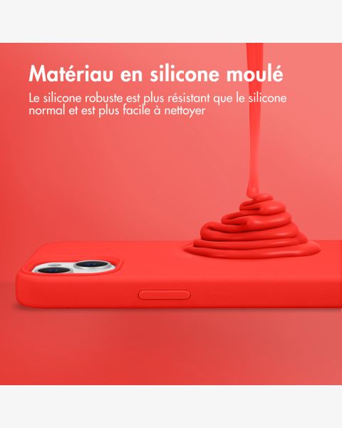 Liquid Silikoncase mit MagSafe für das iPhone 14 Plus - Rot