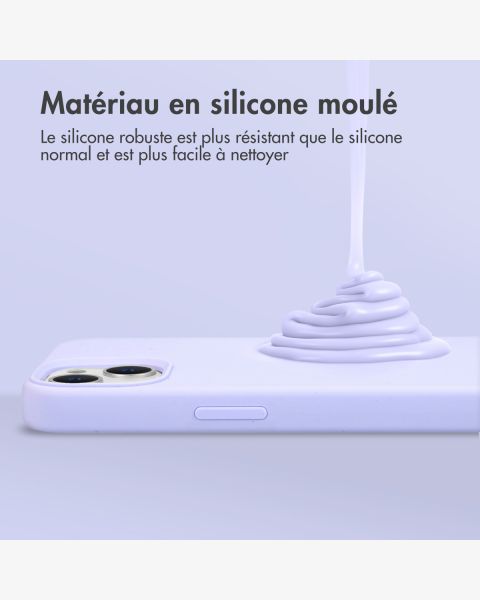 Liquid Silikoncase mit MagSafe für das iPhone 14 Plus - Violett