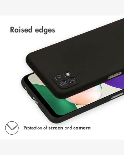 Accezz Color Backcover Samsung Galaxy A22 (5G) - Zwart / Schwarz / Black