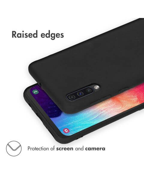 Accezz Color Backcover Samsung Galaxy A50 / A30s - Zwart / Schwarz / Black