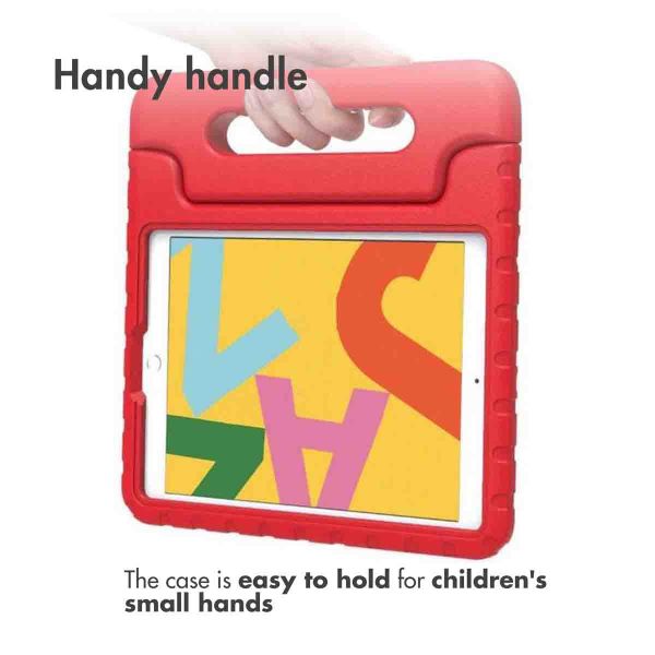 Accezz Kidsproof Backcover met handvat iPad 10.2 (2019 / 2020 / 2021) - Rood / Rot / Red