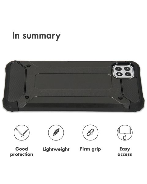 Accezz Rugged Xtreme Backcover Samsung Galaxy A22 (5G) - Zwart / Schwarz / Black